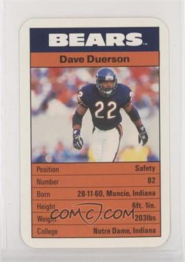 1987 Ace Fact Pack Chicago Bears - [Base] #_DADU - Dave Duerson