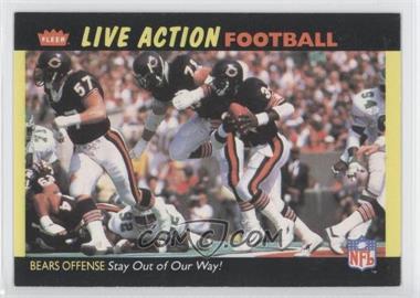 1987 Fleer Live Action Football - [Base] #5 - Chicago Bears Team, Walter Payton
