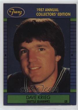 1987 Franz Seattle Seahawks - [Base] #6 - Dave Krieg [EX to NM]