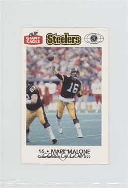 1987 Giant Eagle Pittsburgh Steelers Police - [Base] #16 - Mark Malone [Noted]