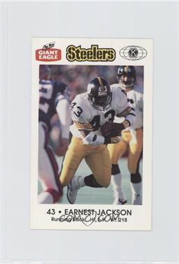 1987 Giant Eagle Pittsburgh Steelers Police - [Base] #43 - Earnest Jackson [Noted]