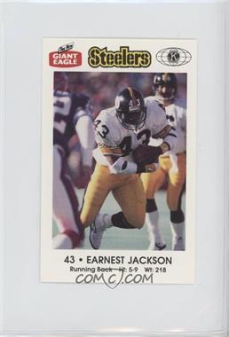 1987 Giant Eagle Pittsburgh Steelers Police - [Base] #43 - Earnest Jackson