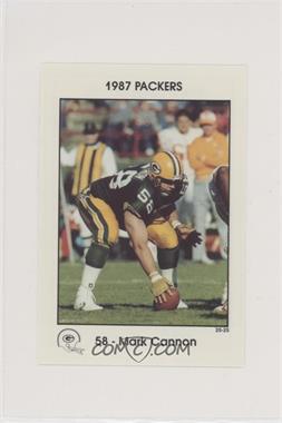 1987 Green Bay Packers Team Issue - [Base] #58 - Mark Cannon