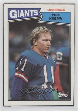 1987 Topps - [Base] - Blank Back #10 - Phil Simms