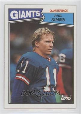 1987 Topps - [Base] - Blank Back #10 - Phil Simms [Poor to Fair]