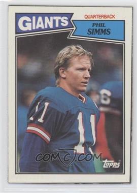 1987 Topps - [Base] - Blank Back #10 - Phil Simms