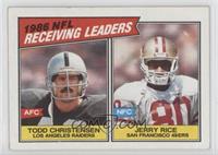 Todd Christensen, Jerry Rice [Good to VG‑EX]