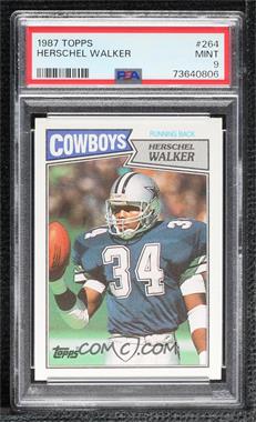 1987 Topps - [Base] #264.1 - Herschel Walker (Running Back in Light Blue) [PSA 9 MINT]