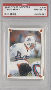 1987 Topps Album Stickers - [Base] #220 - Dan Marino [PSA 8 NM‑MT]