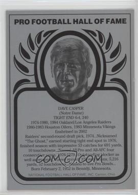 1988-Present Pro Football Hall of Fame Metallic - [Base] #_DACA - Dave Casper
