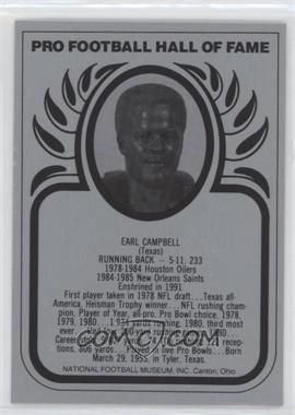 1988-Present Pro Football Hall of Fame Metallic - [Base] #_EACA - Earl Campbell