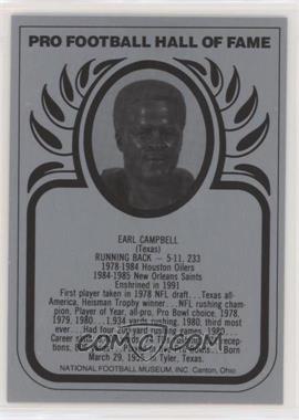 1988-Present Pro Football Hall of Fame Metallic - [Base] #_EACA - Earl Campbell