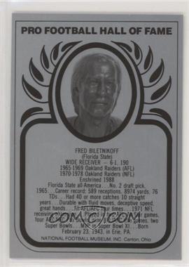 1988-Present Pro Football Hall of Fame Metallic - [Base] #_FRBI - Fred Biletnikoff