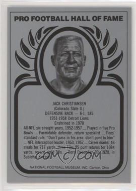 1988-Present Pro Football Hall of Fame Metallic - [Base] #_JACH - Jack Christiansen