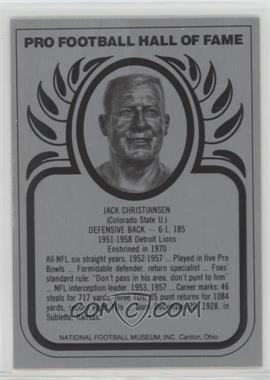 1988-Present Pro Football Hall of Fame Metallic - [Base] #_JACH - Jack Christiansen