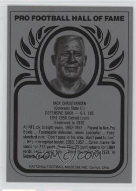 1988-Present Pro Football Hall of Fame Metallic - [Base] #_JACH - Jack Christiansen