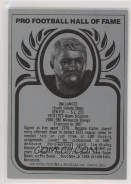 1988-Present Pro Football Hall of Fame Metallic - [Base] #_JILA - Jim Langer