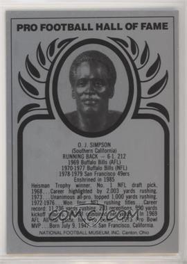 1988-Present Pro Football Hall of Fame Metallic - [Base] #_OJSI - O.J. Simpson