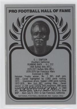 1988-Present Pro Football Hall of Fame Metallic - [Base] #_OJSI - O.J. Simpson