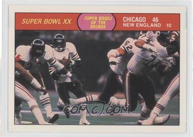 1988 Fleer Live Action Football - [Base] #61 - Super Bowl XX (Chicago Bears, New England Patriots)
