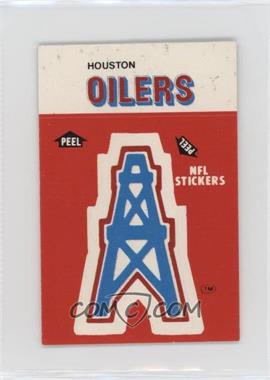 1988 Fleer Live Action Football Stickers - [Base] #_HOOI.2 - Houston Oilers (Logo) [Good to VG‑EX]