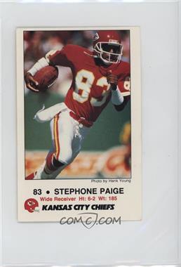 1988 Kansas City Chiefs Police - [Base] #10 - Stephone Paige [EX to NM]