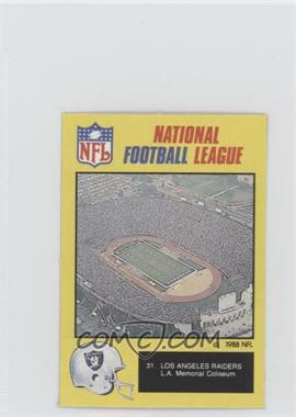 1988 Monty Gum National Football League - [Base] #31 - Los Angeles Raiders, L.A. Memorial Coliseum