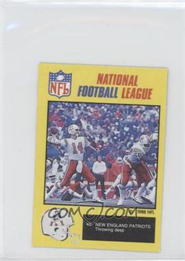 1988 Monty Gum National Football League - [Base] #43 - New England Patriots - Throwing deep