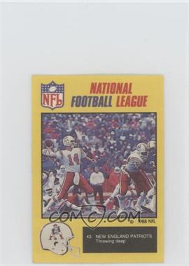 1988 Monty Gum National Football League - [Base] #43 - New England Patriots - Throwing deep