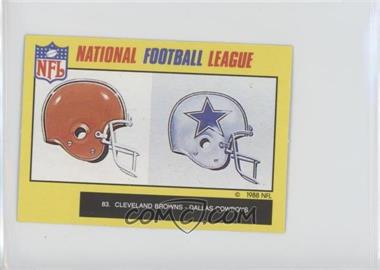 1988 Monty Gum National Football League - [Base] #83 - Cleveland Browns, Dallas Cowboys