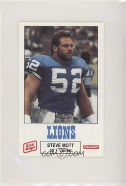 1988 Oscar Mayer Detroit Lions - [Base] #14 - Steve Mott