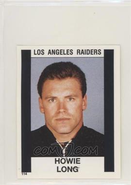 1988 Panini Album Stickers - [Base] #114 - Howie Long