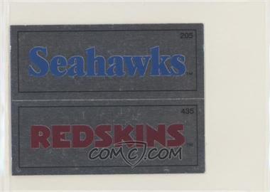 1988 Panini Album Stickers - [Base] #205-435 - Illegal Cut, Seattle Seahawks, Washington Redskins