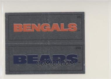 1988 Panini Album Stickers - [Base] #25-255 - Delay of Game, Cincinnati Bengals, Chicago Bears