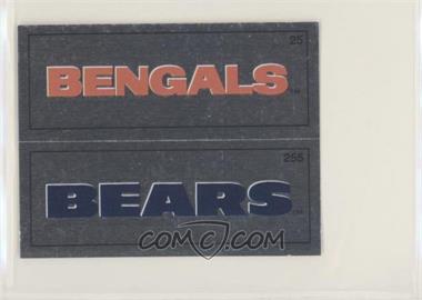 1988 Panini Album Stickers - [Base] #25-255 - Delay of Game, Cincinnati Bengals, Chicago Bears