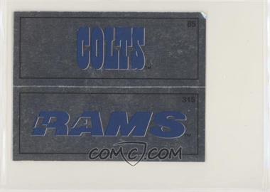 1988 Panini Album Stickers - [Base] #85-315 - False Start, Indianapolis Colts, Los Angeles Rams
