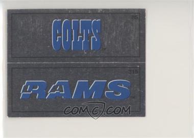 1988 Panini Album Stickers - [Base] #85-315 - False Start, Indianapolis Colts, Los Angeles Rams