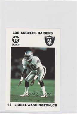 1988 Texaco Los Angeles Raiders Police - [Base] #5 - Lionel Washington