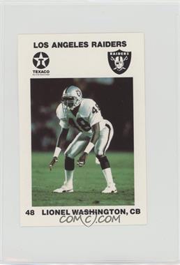 1988 Texaco Los Angeles Raiders Police - [Base] #5 - Lionel Washington