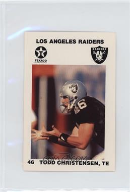 1988 Texaco Los Angeles Raiders Police - [Base] #8 - Todd Christensen