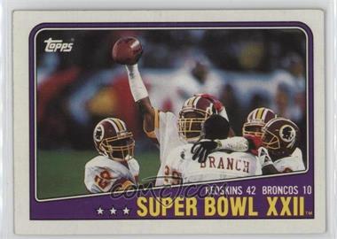 1988 Topps - [Base] #1 - Super Bowl XXII [Good to VG‑EX]