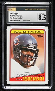 1988 Topps - [Base] #5 - Walter Payton [CSG 8.5 NM/Mint+]