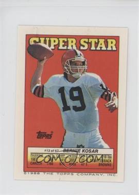 1988 Topps Super Star Sticker Back Cards - [Base] #13.228 - Bernie Kosar (Bob Crable 228)