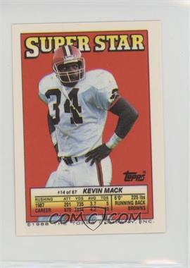 1988 Topps Super Star Sticker Back Cards - [Base] #14.202 - Kevin Mack (Bill Maas 202)