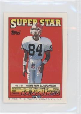 1988 Topps Super Star Sticker Back Cards - [Base] #15.134 - Webster Slaughter (Hanford Dixon 134, John Elway 147)