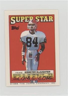 1988 Topps Super Star Sticker Back Cards - [Base] #15.28 - Webster Slaughter (Vai Sikahema 28, Harry Newsome 280) [Noted]