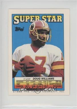 1988 Topps Super Star Sticker Back Cards - [Base] #1.56 - Doug Williams (Bill Fralic 56, Brian Bosworth 267)