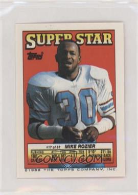 1988 Topps Super Star Sticker Back Cards - [Base] #17.262 - Mike Rozier (Bo Jackson 262)