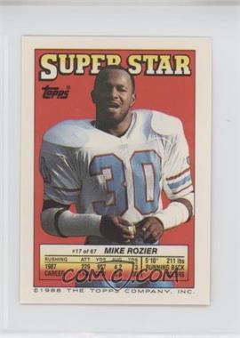 1988 Topps Super Star Sticker Back Cards - [Base] #17.262 - Mike Rozier (Bo Jackson 262)
