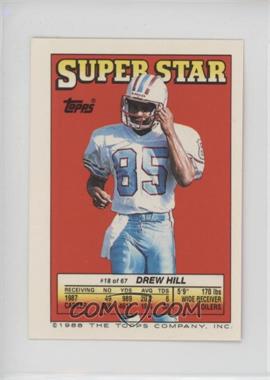 1988 Topps Super Star Sticker Back Cards - [Base] #18.102 - Drew Hill (Jim Collins 102, Bobby Joe Edmonds 268)